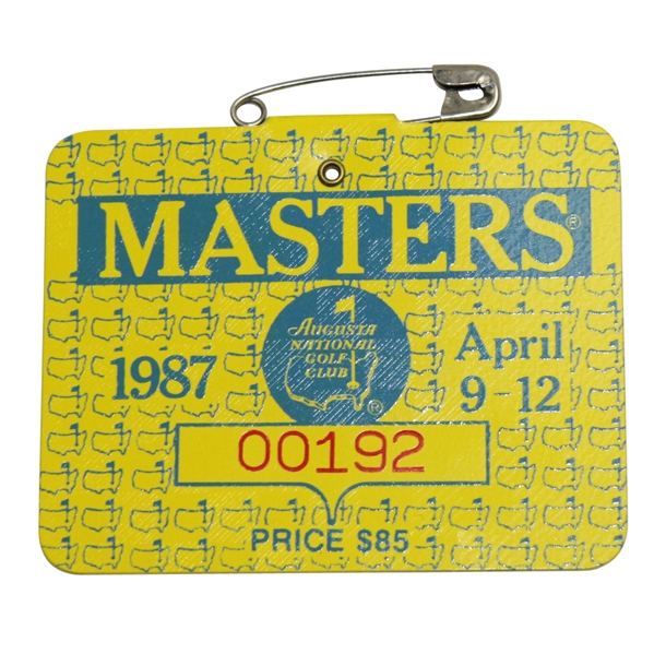 Lot of Three Masters Badges - 1987, 1988, & 1991