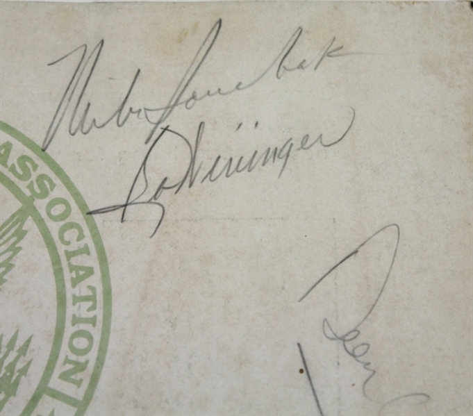 1957 US Open at Inverness Club Program Multi-Signed by Middlecoff, Palmer, Shute, and others JSA COA
