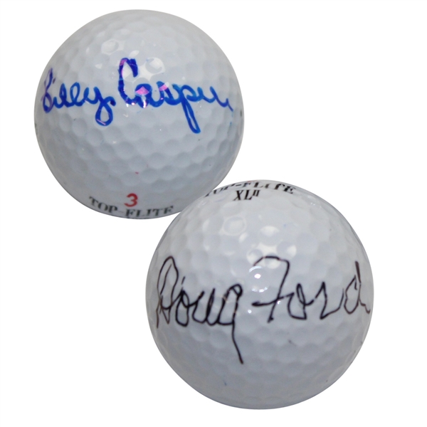 Lot of Two Signed Golf Balls - Billy Casper and Doug Ford JSA COA