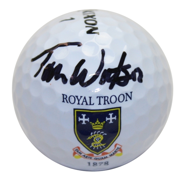 Tom Watson Signed Royal Troon Logo Golf Ball JSA COA