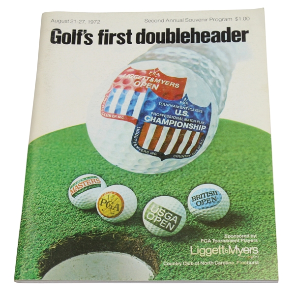 1972 Liggett & Myers Championship at Country Club of NC Program - Nicklaus Winner