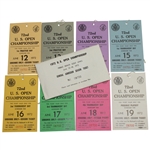 Complete Set of 1972 US Open at Pebble Beach Tickets - #08700 - Nicklaus Winner
