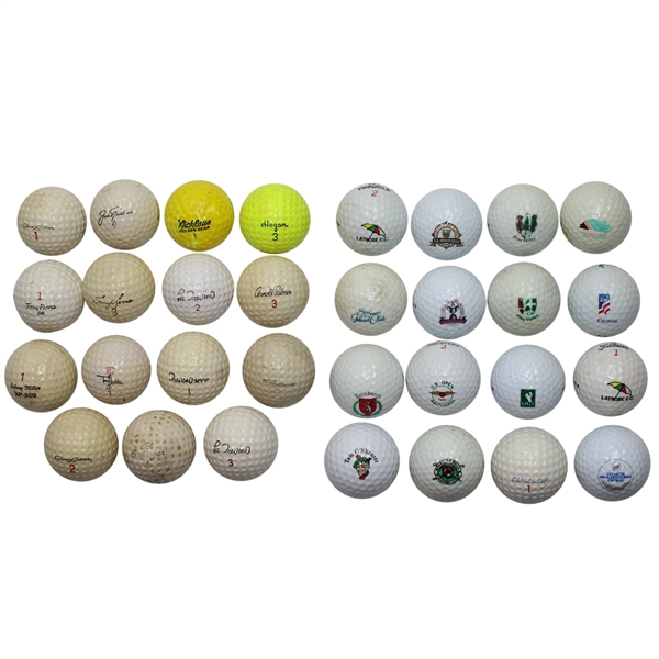 15 Player Signature Logo & 16 Course/Tournament Logo Golf Balls