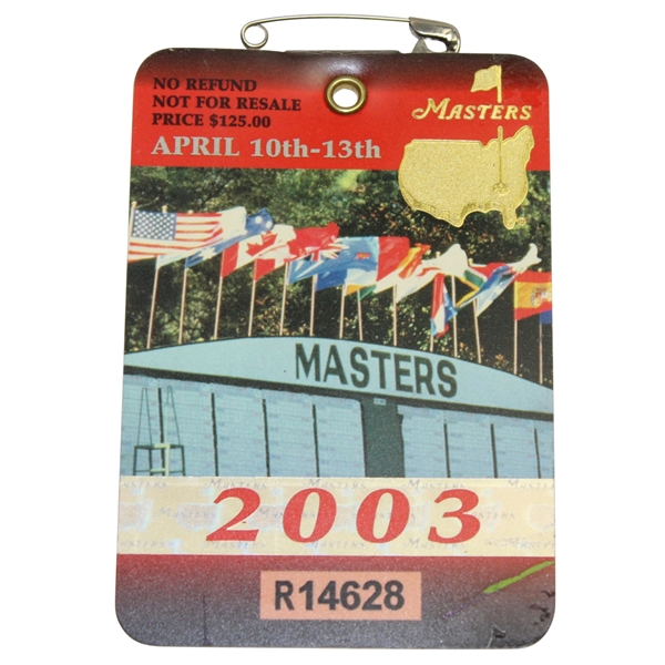 Lot of Five Masters Badges - 2001, 2002, 2003, 2004, & 2006