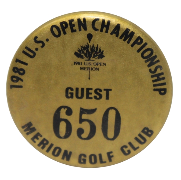 1981 US Open at Merion Guest Pin #650