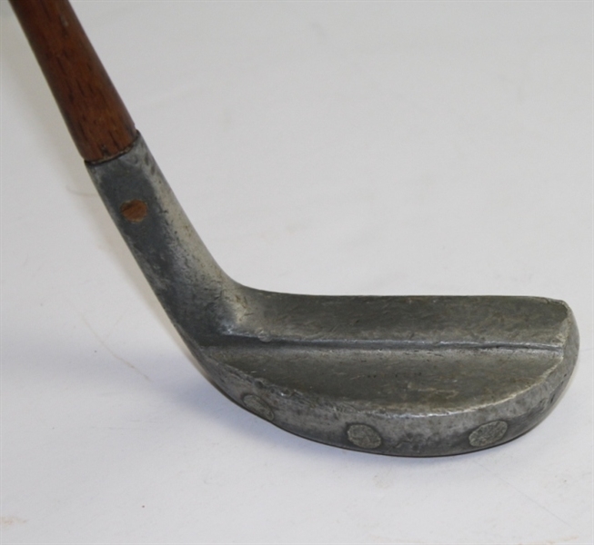 Vintage Alluminum Head Putter with Lead Inserts and Wood Shaft