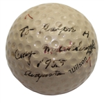 1955 Masters Golf Ball Used & Signed By Champ Cary Middlecoff - 1955 and Augusta JSA #Y34322