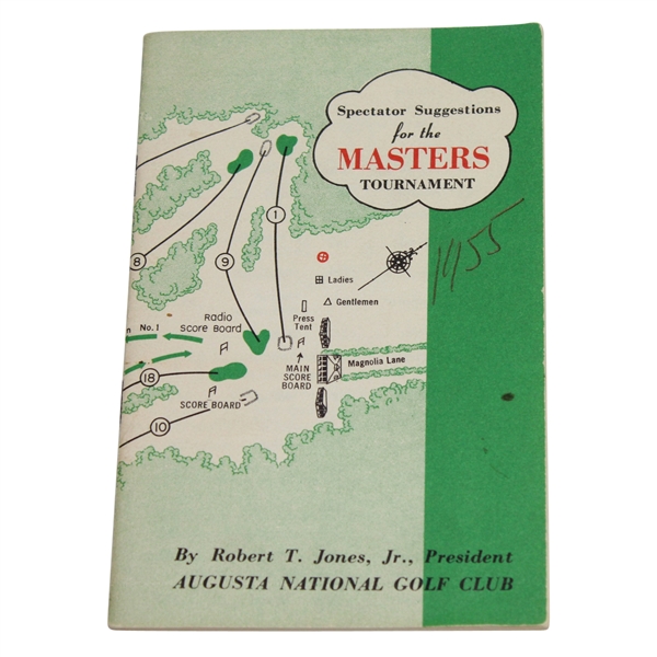 1955 Masters Spectator Guide - Cary Middlecoff Winner