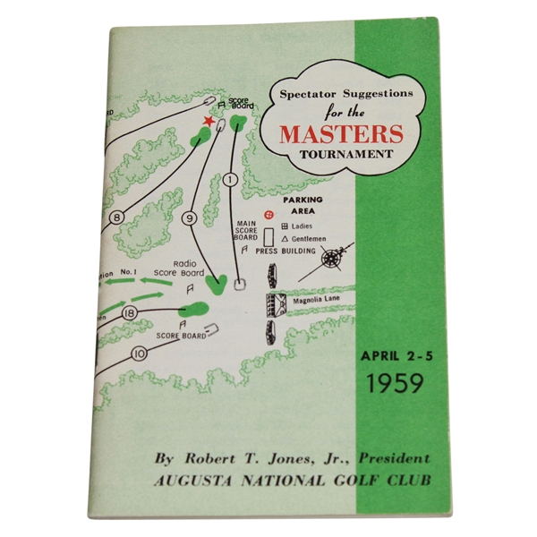 1959 Masters Spectator Guide - Art Wall Jr. Winner