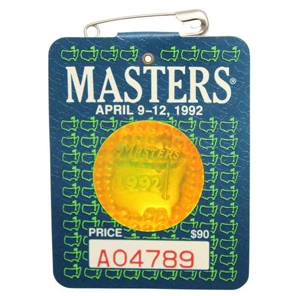 Lot of Three Masters Badges - 1989, 1992, 1993, & 1996