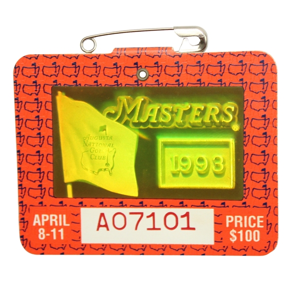 Lot of Three Masters Badges - 1989, 1992, 1993, & 1996