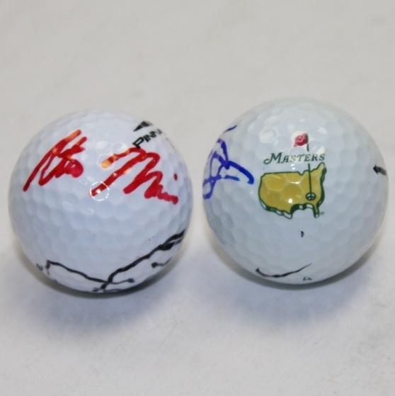 Keegan Bradley (Masters) & Jason Dufner Signed Golf Balls JSA COA