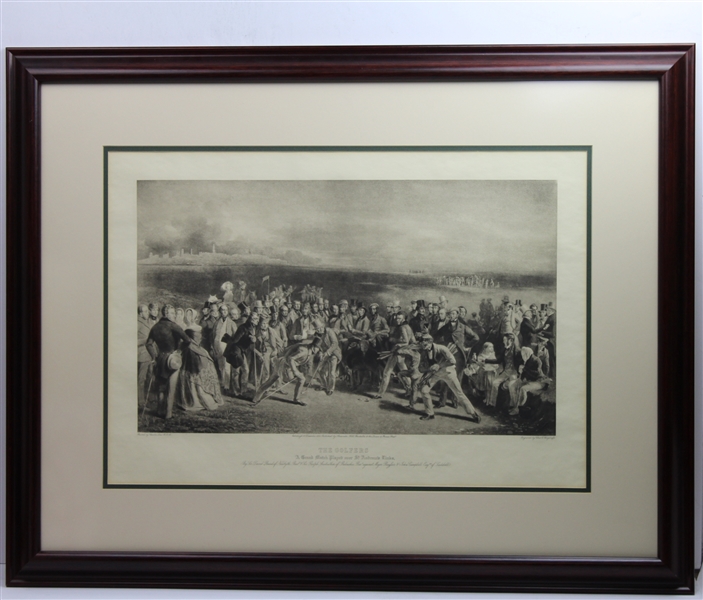The Golfers Print: A Grand Match Played Over the St. Andrews Links' - B & W By Wagstaffe