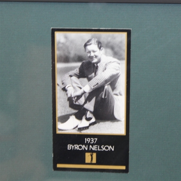 Byron Nelson Signed 8x10 Photo w/ Two Masters Cards - Framed JSA COA