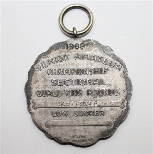 1969 USGA Sterling Silver Qualifying Rounds Low Scorer Medal - Scottsdale