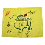 2005 Masters Embroidered Flag Signed by 8 Champs including Big 3 JSA COA