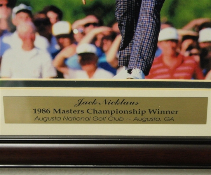 Jack Nicklaus 1986 Masters Championship Putter Raise Photo - Framed