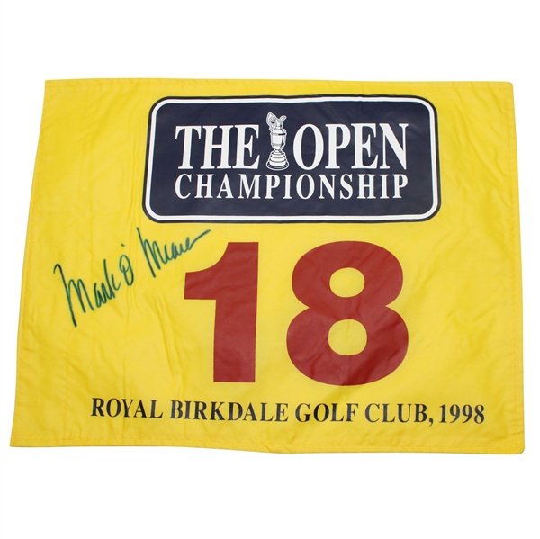 Mark OMeara Signed 1998 Open Championship at Royal Birkdale Flag JSA ALOA