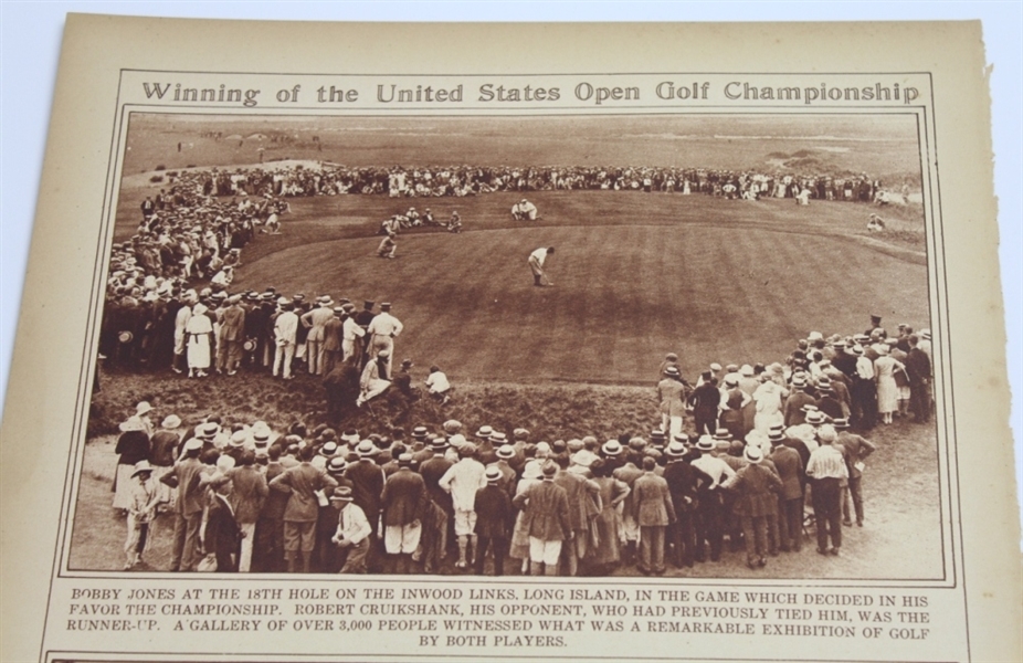 1923 US Open Depictions of Bobby Jones and Bobbby Cruikshank - Trophy and Green