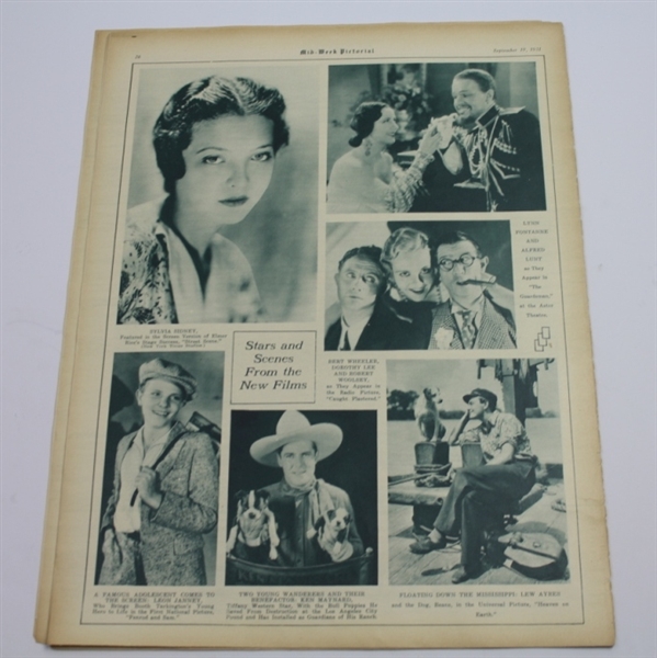 September 19, 1931 Mid-Week Pictorial with Francis Ouimet on Cover
