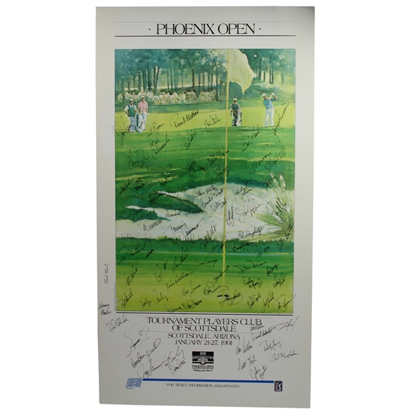 1991 Phoenix Open at TPC Scottsdale Field Signed Poster JSA ALOA