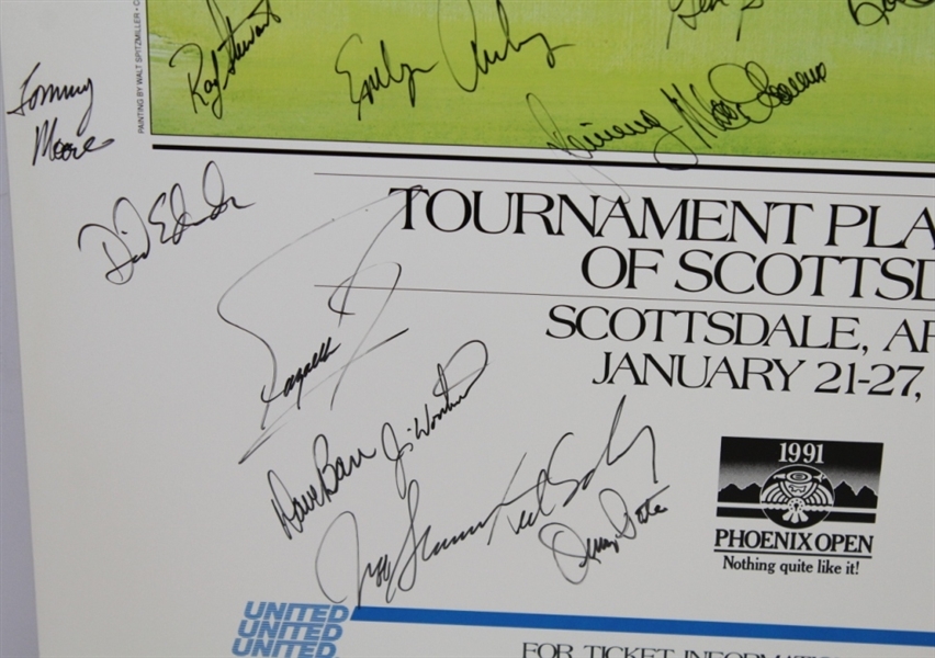 1991 Phoenix Open at TPC Scottsdale Field Signed Poster JSA ALOA