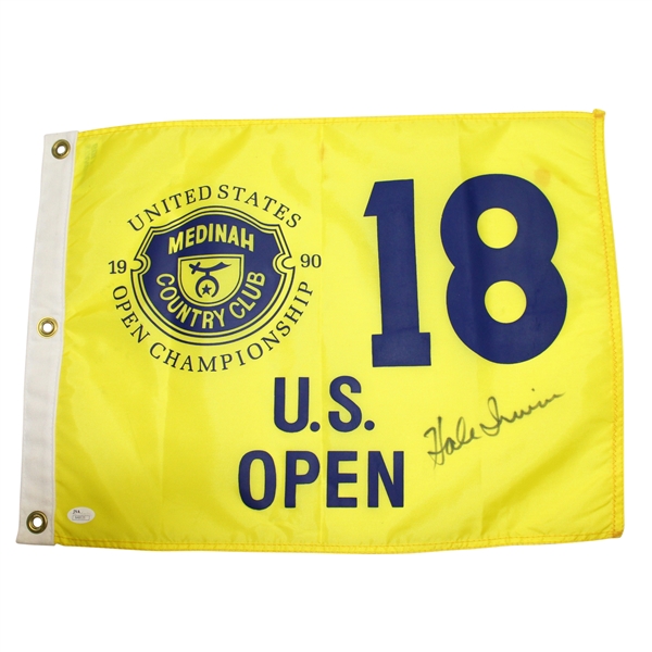Hale Irwin Signed 1990 US Open Championship at Medinah C.C. Flag JSA #N48535