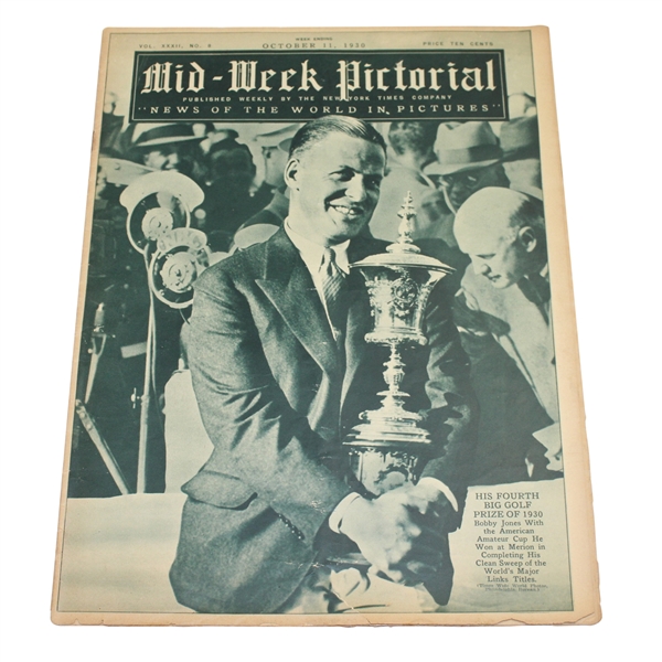 October 11, 1930 Mid-Week Pictorial with Bobby Jones on Cover