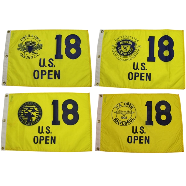 1989, 1990, 1992, & 1993 US Open Championship Flags