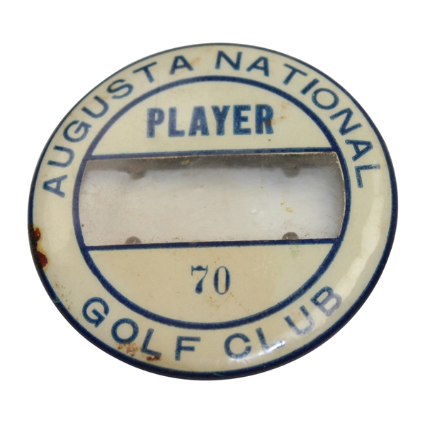 Augusta Naitonal Golf Club Masters Player Badge #70-From the Ralph Hutchison Collection 