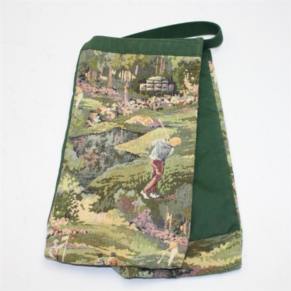 Single Handled Double Bag Holder with Golf Scene Depicted - Designed by Dee Dee