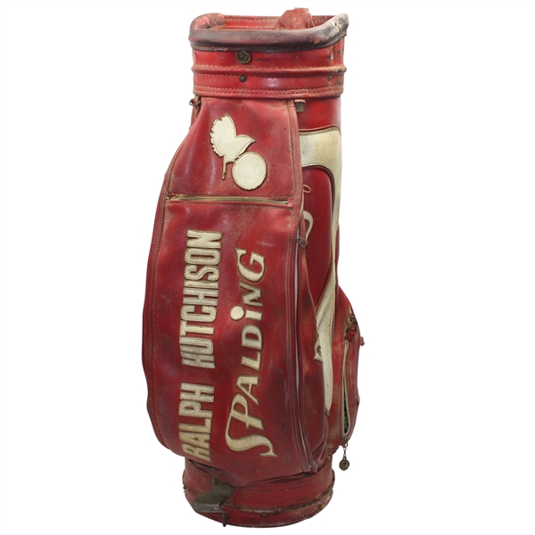 Ralph Hutchison Personal Spalding Red/White Golf Bag