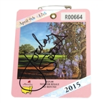Jordan Spieth Signed 2015 Masters Badge #R00664 - Full Signature! JSA #Y81171