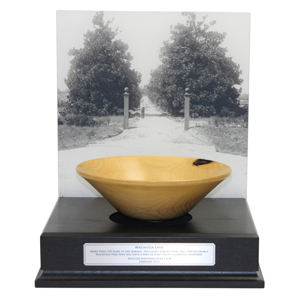 2012 Augusta Members Jamboree 'Magnolia Lane' Bowl with Mounted Picture - Scarcely Seen!