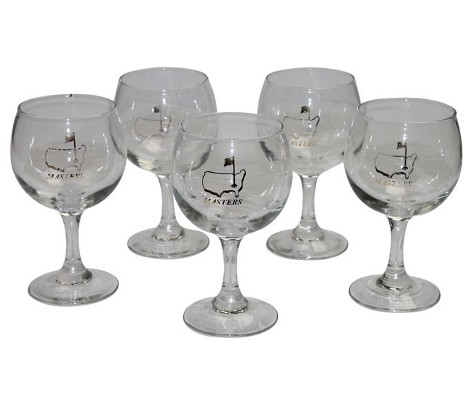 Lot of Five Masters Stemmed Red Wine Glasses