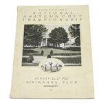 1927 US Amateur Championship Program - Minikahda Club - Bobby Jones Winner