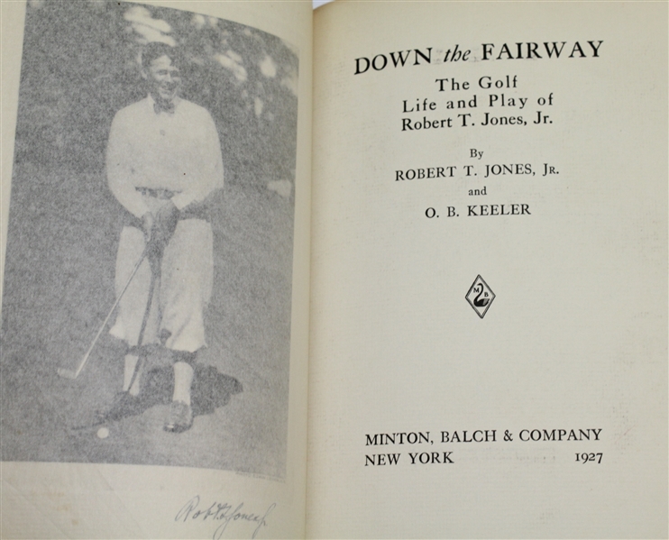 Bobby Jones & O.B. Keeler Signed Ltd Ed Down the Fairway with Slipcover - #187/300