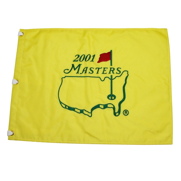 2001 Masters Embroidered Flag - Tiger Woods Winner