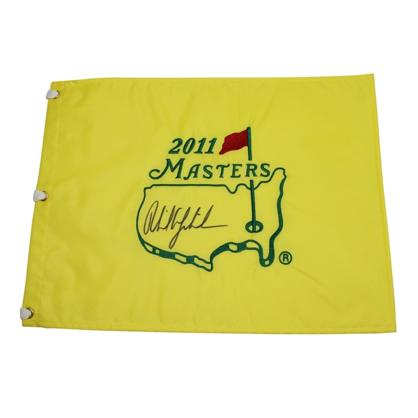 Phil Mickelson Signed 2011 Masters Embroidered Flag JSA ALOA