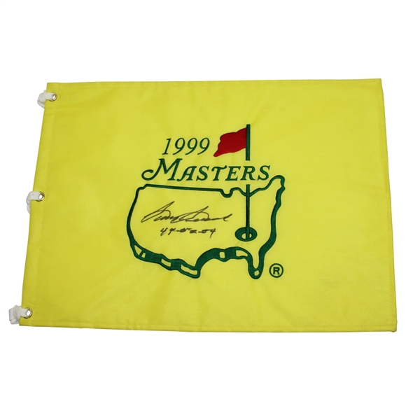 Sam Snead Signed 1999 Masters Embroidered Flag with 3 Titles Notation! JSA ALOA