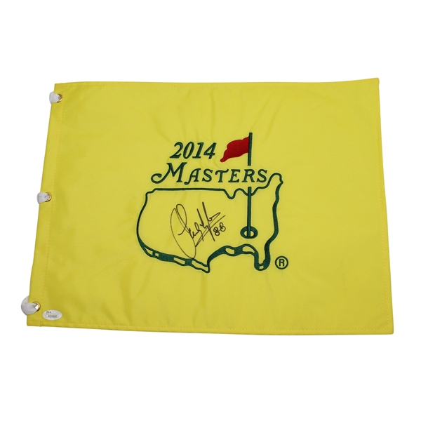 Sandy Lyle Signed 2014 Masters Embroidered Flag with 88 Notation JSA #K09806