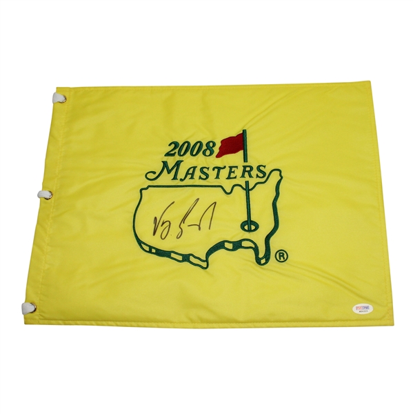 Vijay Singh Signed 2008 Masters Embroidered Flag PSA/DNA #M54320