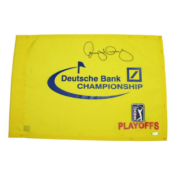 Rory McIlroy UDA Signed Deutsche Bank Championship Playoffs Flag UAS 04676