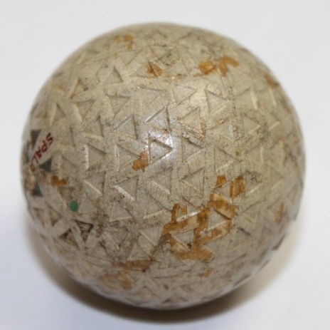 Circa 1920-30 Diamond Cover With  Spalding At Poles- Mesh Pattern Golf Ball