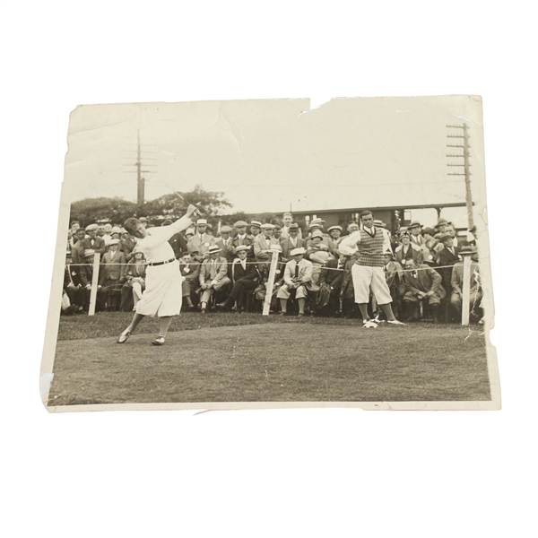 Bobby Jones & Johnny Farrell 1928 US Open Playoff at Olympia Fields Original Photo 