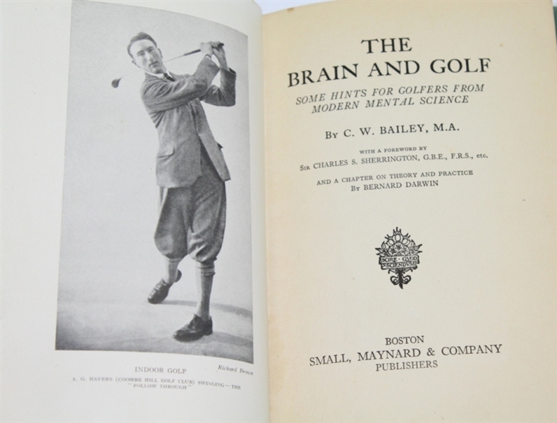 1924 The Brain and Golf Book by C.W. Bailey