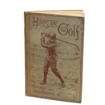 1891 Hints on Golf Book by Horace Hutchinson-Joe Murdoch Bookplate