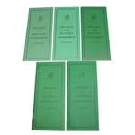 Official 1969, 1974, 1977, 1978, & 1987 Records of the Masters Tournament Booklets 