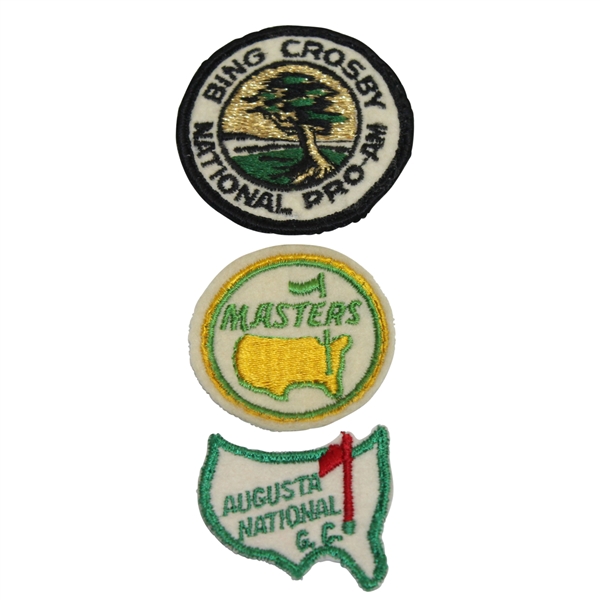 Lot of Three Patches - Augusta National GC, Masters, & Bing Crosby Pro-Am