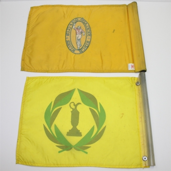 Lot of Two Jack Nicklaus Course Flown Flags - Memorial Tournament and Birch River